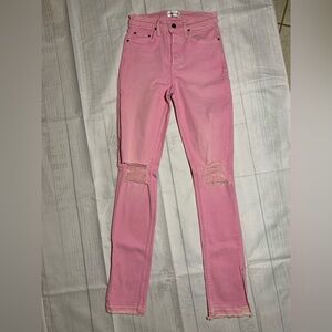 NWOT Cotton Citizen pink high rise skinny Women's Jeans. Size 26.